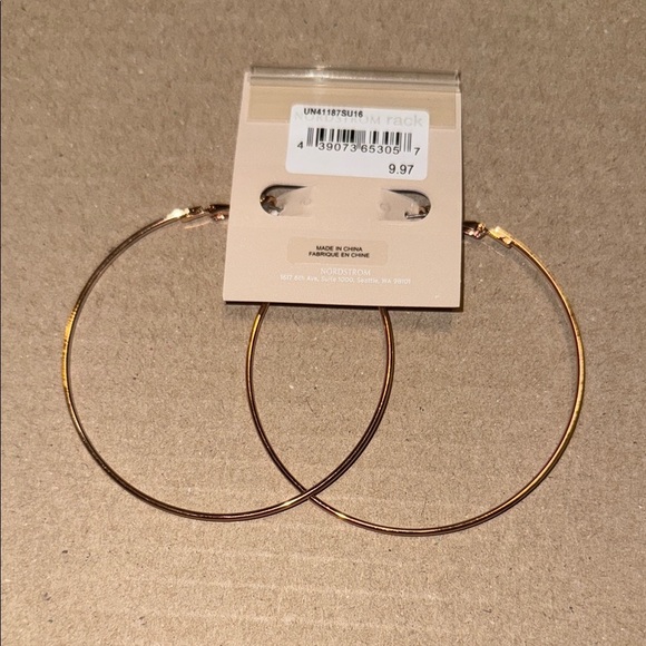 14th & Union Rose Gold Hoop Earrings - Picture 2 of 2